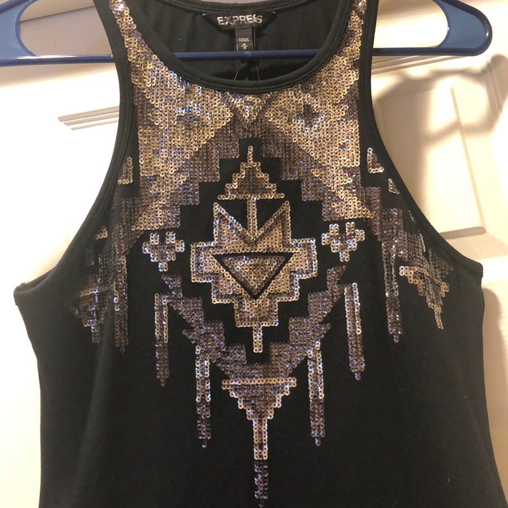 Black midi dress with Gold embellishes